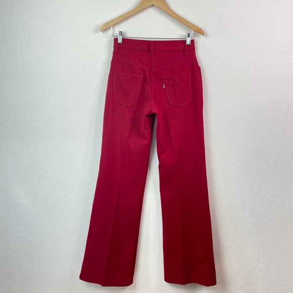 Vintage Levis for Gals Sta-Prest Big E White Tab RARE Retro 60s 70s Flared Pants - Picture 6 of 16